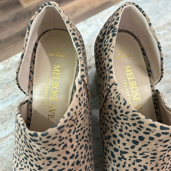 Melrose Ave Los Angeles 100% Vegan Cheetah Bootie size 9 - Picture 7 of 12